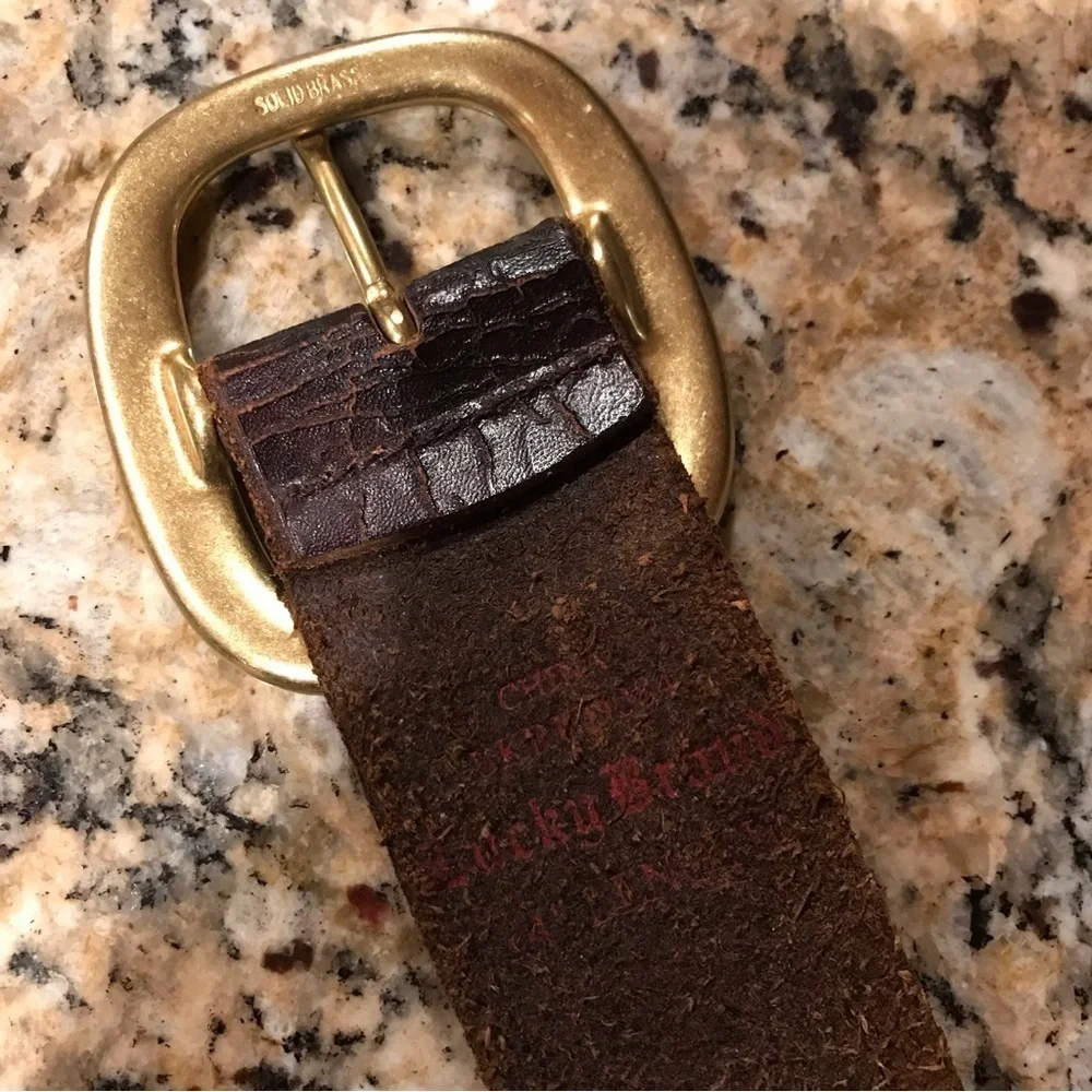 🍀VINTAGE LUCKY BRAND Distressed Leather Belt